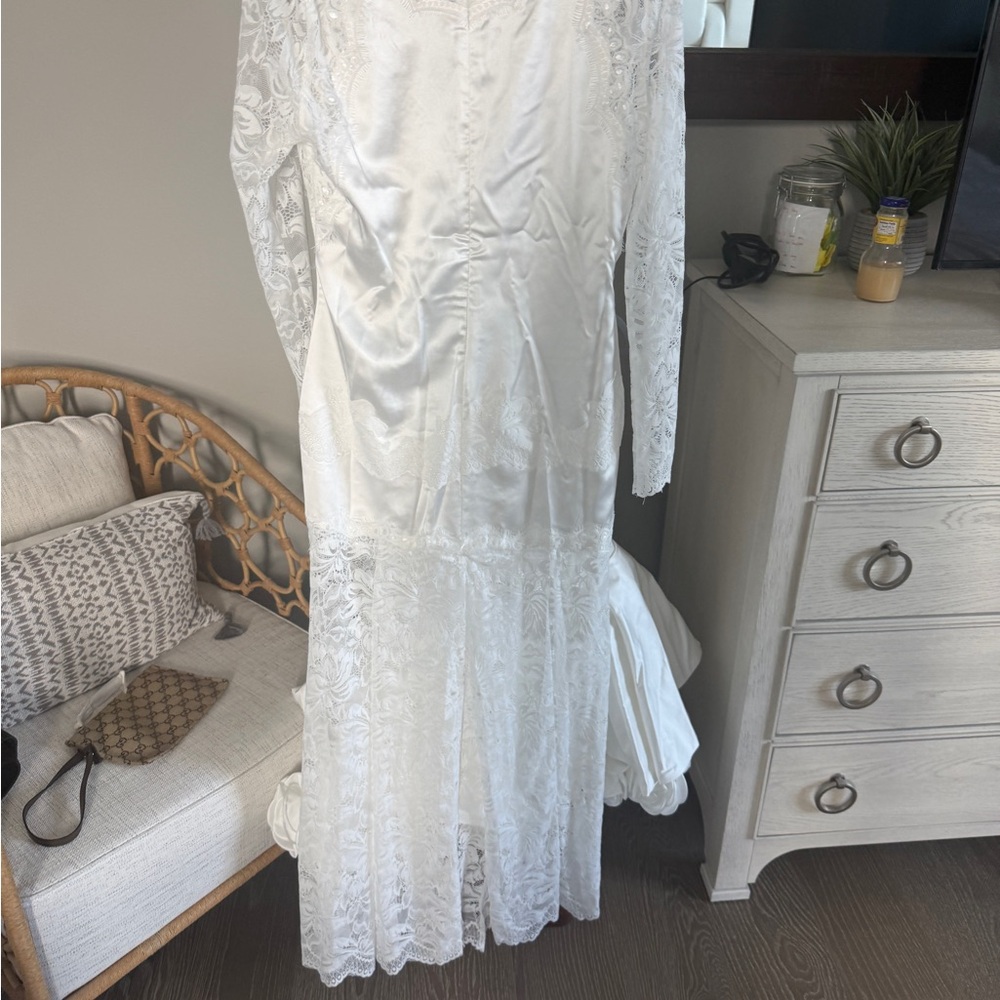 Miss Rosier Chic White Lace Maxi Dress